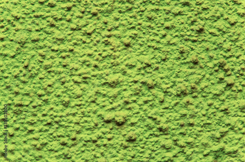 Roughly plastered painted greenery plaster wall. Texture Roughly plastered painted greenery plaster wall. Texture
