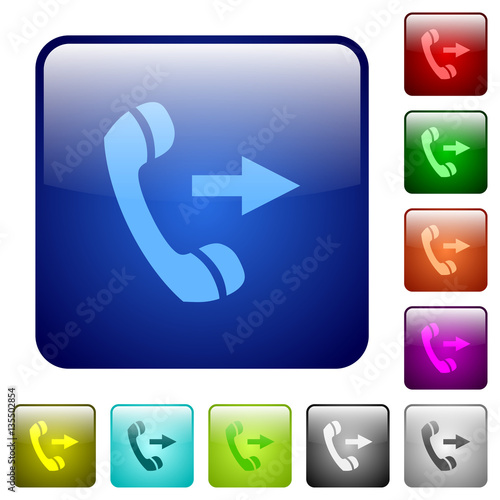 Outgoing phone call color square buttons