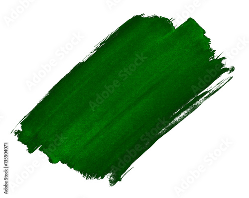 A fragment of the emerald green background painted with watercolors manually