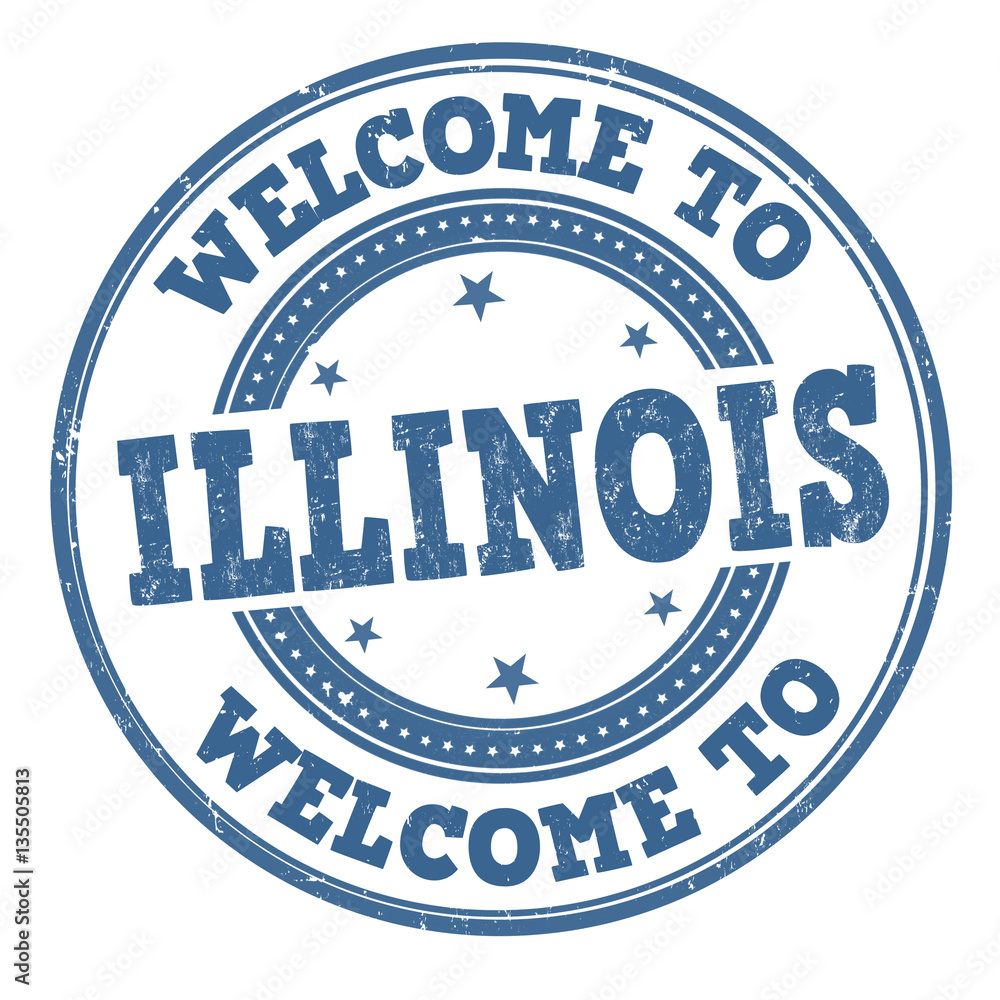 Welcome to Illinois sign or stamp Welcome to Illinois sign or stamp
