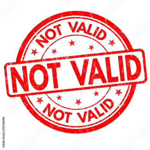 Not valid sign or stamp