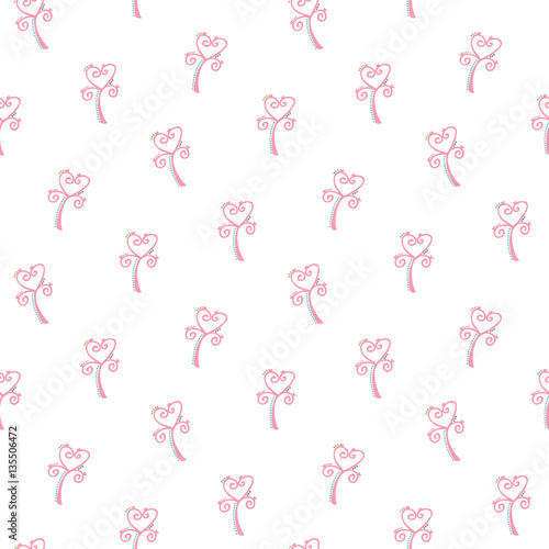 seamless heart pattern and background vector illustration