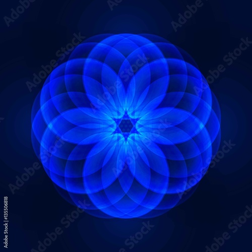 abstract vector background with consecrated symbols of sacred geometry. Flower of Life
