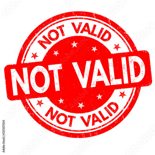 Not valid sign or stamp