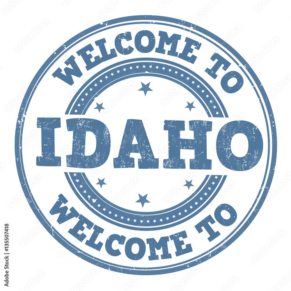 Welcome to Idaho sign or stamp