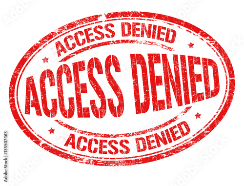 Access denied sign or stamp