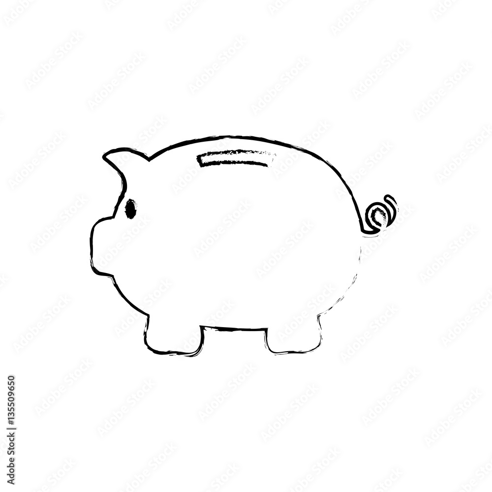 Piggy money savings icon vector illustration graphic design Piggy money savings icon vector illustration graphic design
