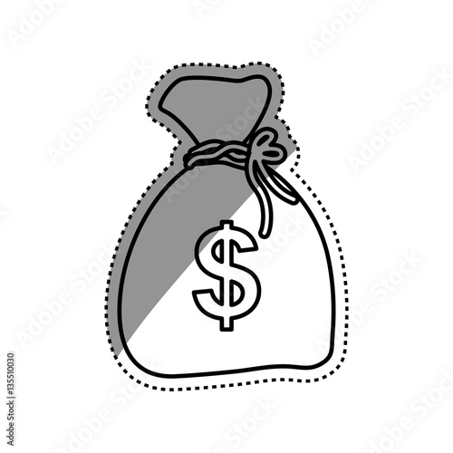 Bag of money icon vector illustration graphic design