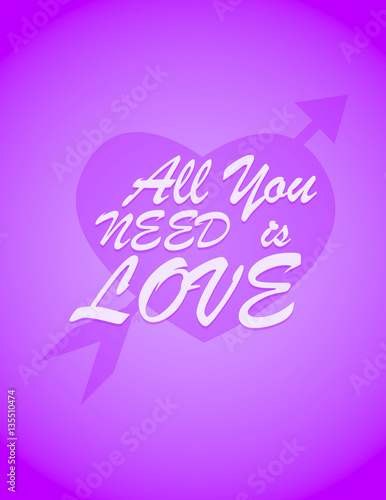 Wallpaper Mural all you need is love Torontodigital.ca