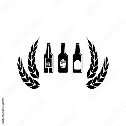 Beer and brewery concept icon vector illustration graphic design