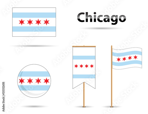 Chicago flags.