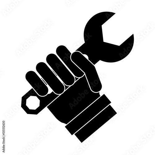 Tool in hand technical service icon, vector illustration photo