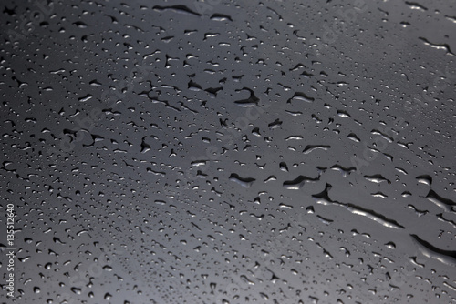 drops of water reflected on the surface