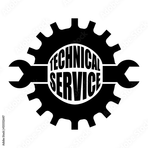 technical workshop stock emblem icon, vector illustration image