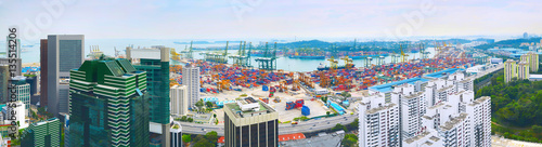 Photography Singapore port panorama