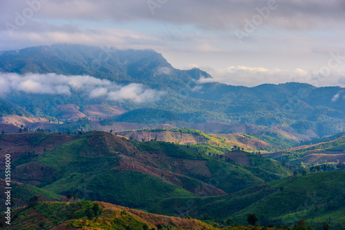 Beautiful mountain  Nan province in Thailand.