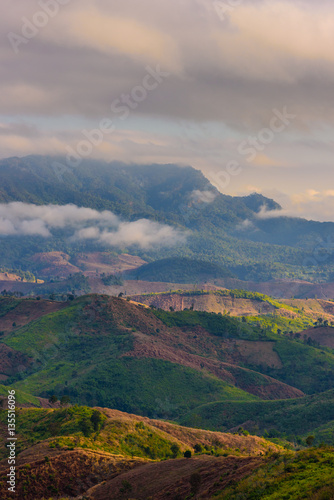 Beautiful mountain  Nan province in Thailand.