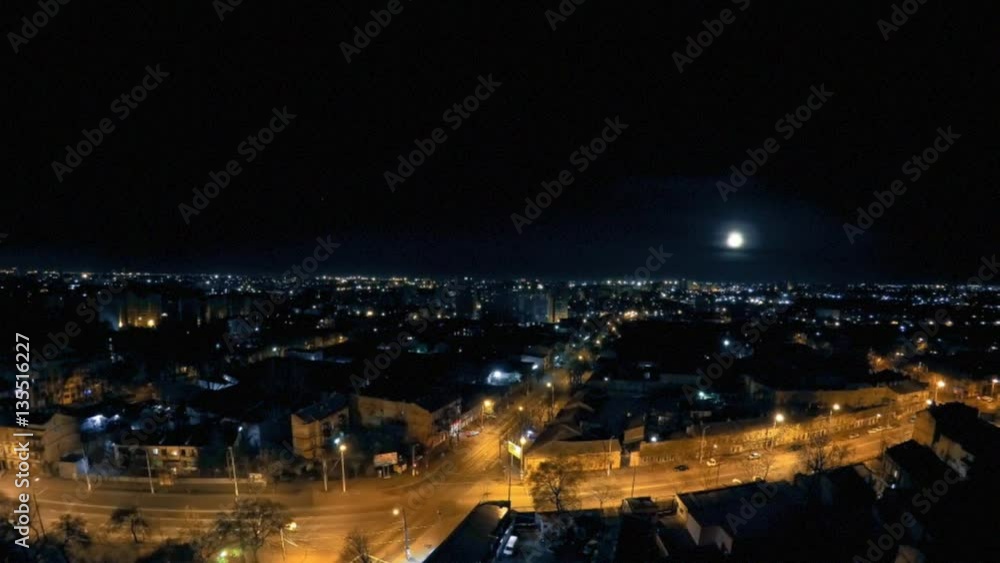 Timelapse from the height of the building overlooking the road Timelapse from the height of the building overlooking the road