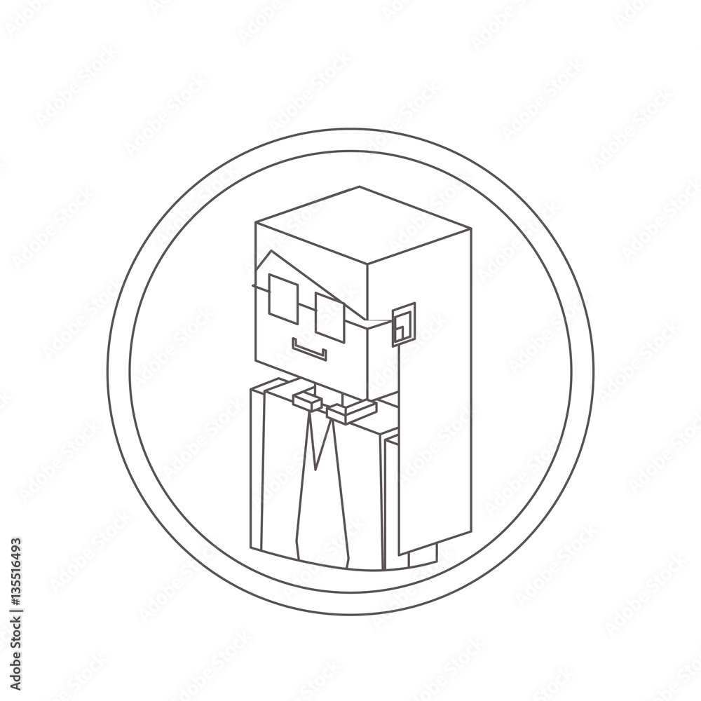 Secretary isometric avatar icon vector illustration graphic design