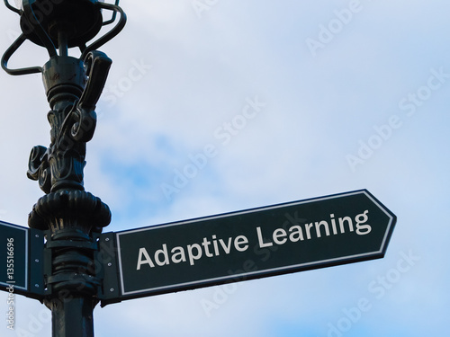 Obraz na płótnie Adaptive Learning directional sign on guidepost w salonie