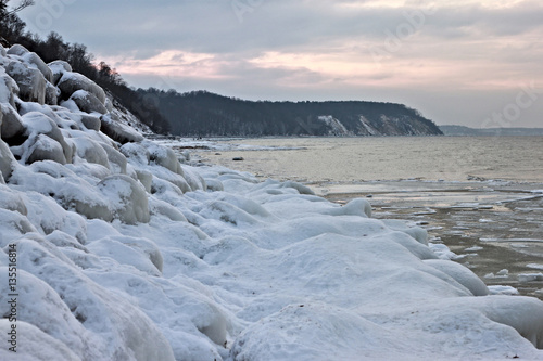Fototapeta Naklejka Na Ścianę i Meble -  View of the Baltic Sea in the winter.
