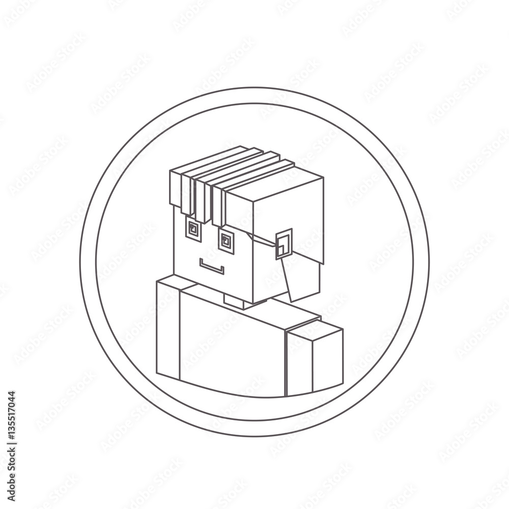 Man isometric avatar icon vector illustration graphic design Man isometric avatar icon vector illustration graphic design