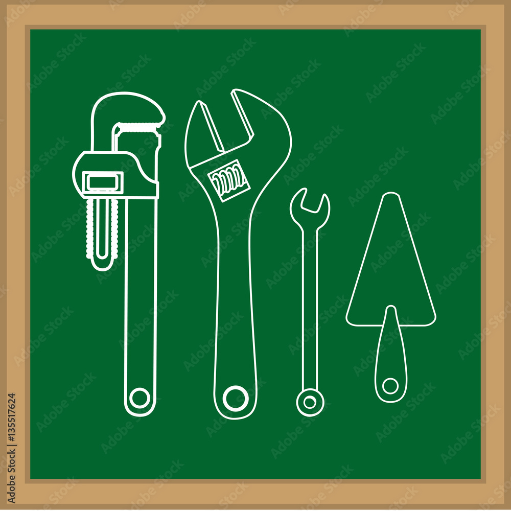Construction kit tools icon vector illustration graphic design Construction kit tools icon vector illustration graphic design