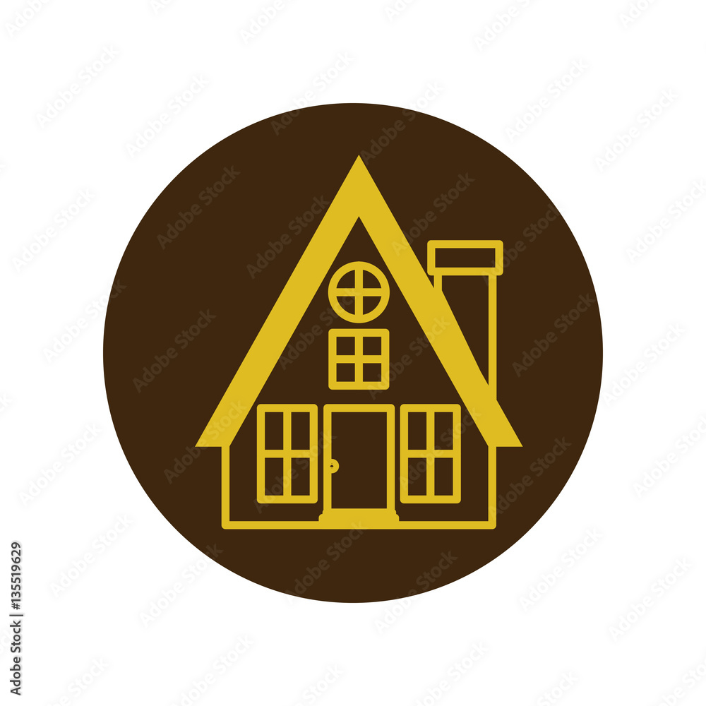 House real estate icon vector illustration graphic design