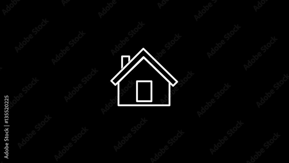 Home Thin Icon With Alpha Channel Home Thin Icon With Alpha Channel