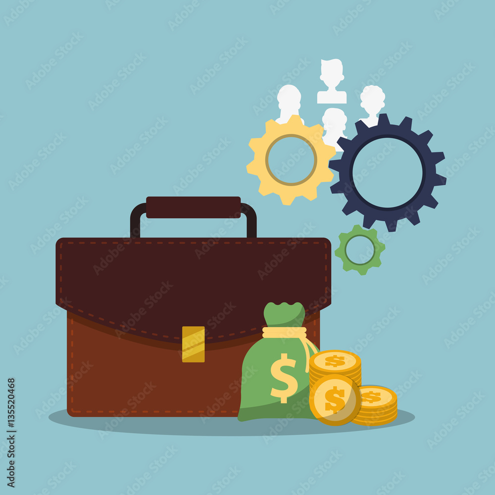 business banking portfolio gears people money vector illustration eps 10 business banking portfolio gears people money vector illustration eps 10