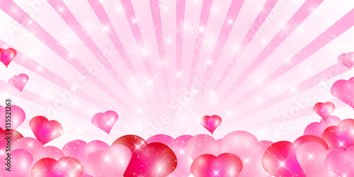 バレンタイン　母の日　風船　背景
