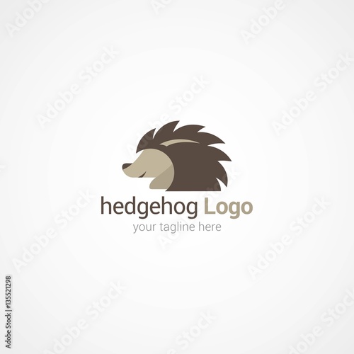 Hedgehog Logo Design Vector.