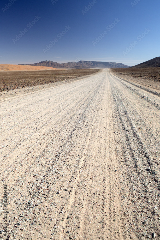 deserted gravel road