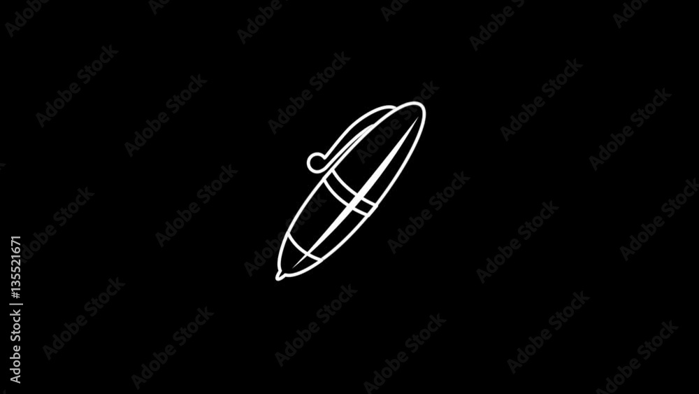Pen Thin Icon With Alpha Channel Pen Thin Icon With Alpha Channel