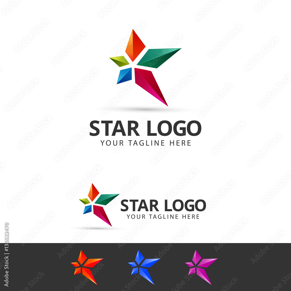 Obraz premium star logo concept