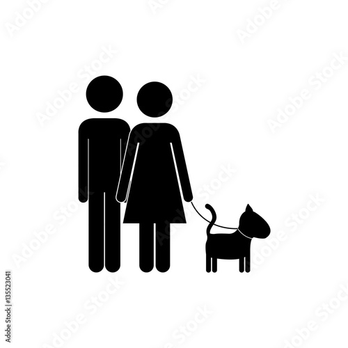 Cute family pictogram icon vector illustration graphic design