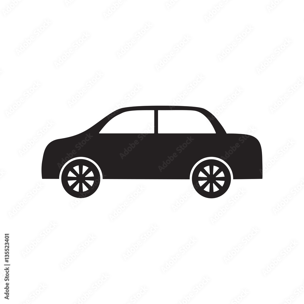 car vehicle transport wheel pictogram vector illustration eps 10