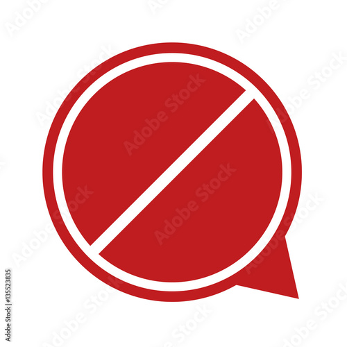 prohibited round sign road bubble speech vector illustration eps 10
