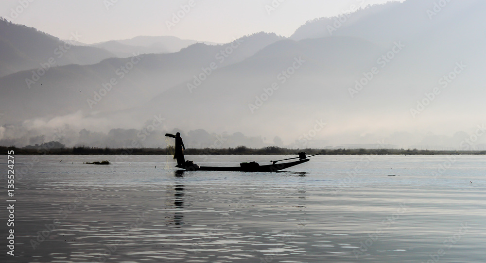 Fisherman, Inle Lake, Myanmar.