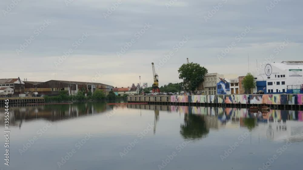 Riachuelo River and La Boca neighbourhood in Buenos Aires, Argentina Riachuelo River and La Boca neighbourhood in Buenos Aires, Argentina