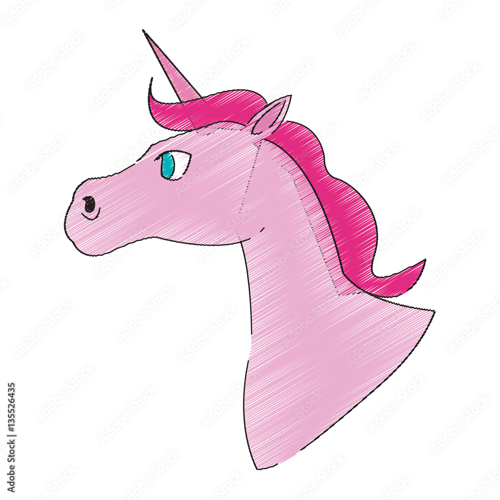 unicorn horse icon over white background. vector illustration Stock