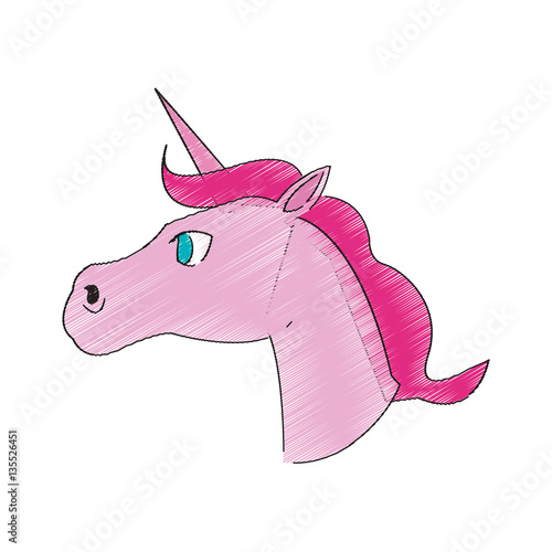 unicorn horse icon over white background. vector illustration