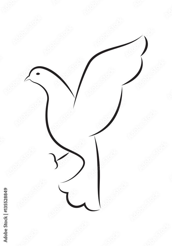 Obraz premium icon dove, vector