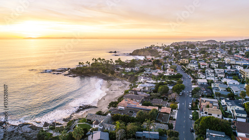 Beautiful Laguna Beach, Orange County during Sunset photo