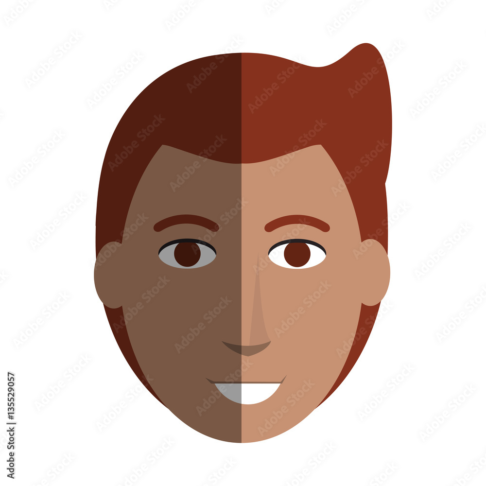 man face cartoon icon over white background. colorful design. vector illustration