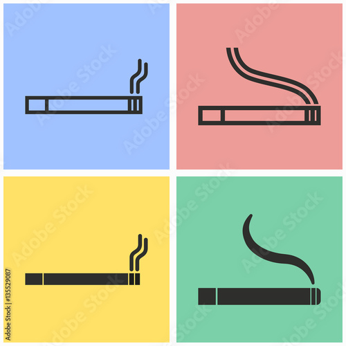 Smoke icon set.