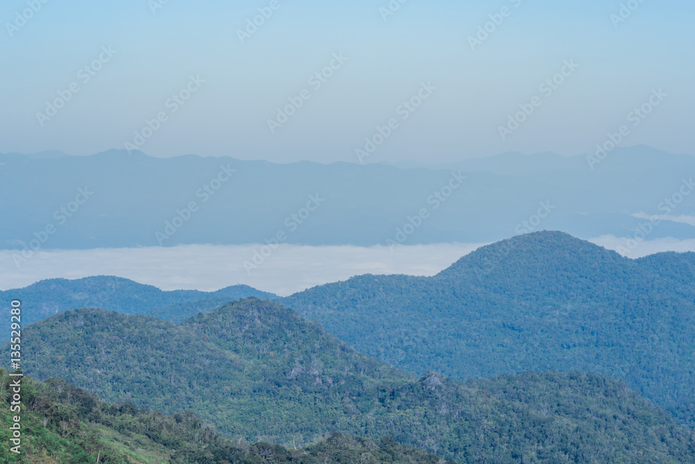 Mountains and mist