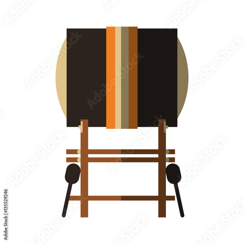 buk drum icon over white background. colorful design. vector illustration