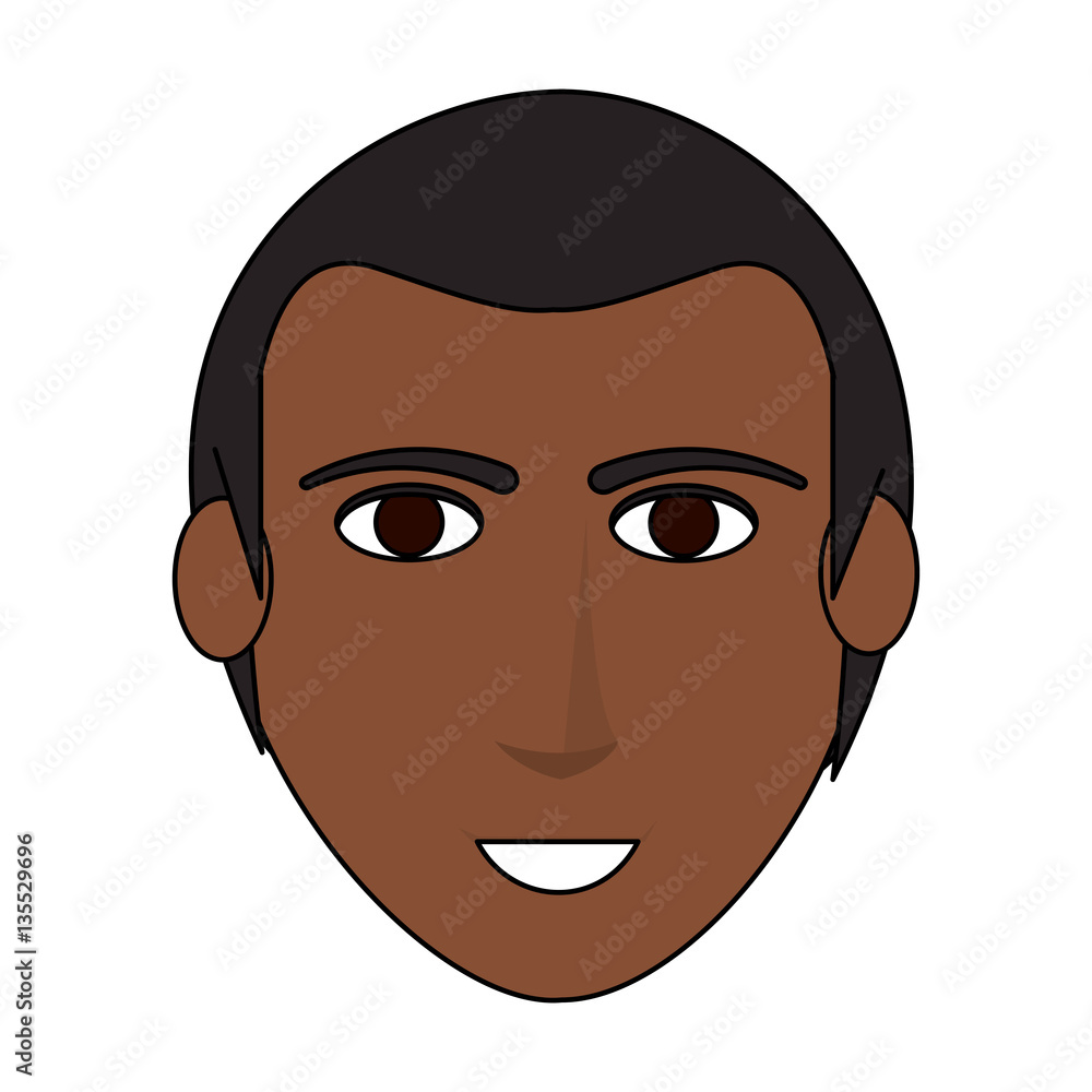 man face cartoon icon over white background. colorful design. vector illustration