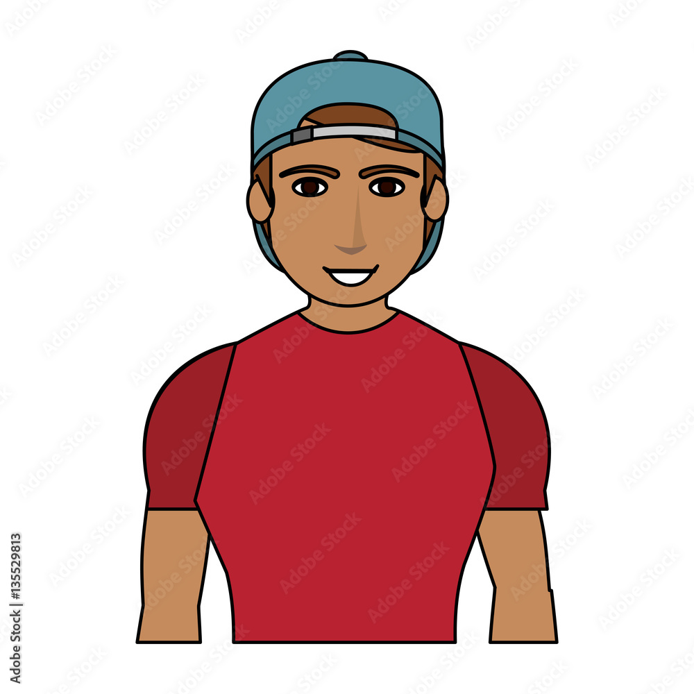 man cartoon icon over white background. colorful design. vector illustration man cartoon icon over white background. colorful design. vector illustration